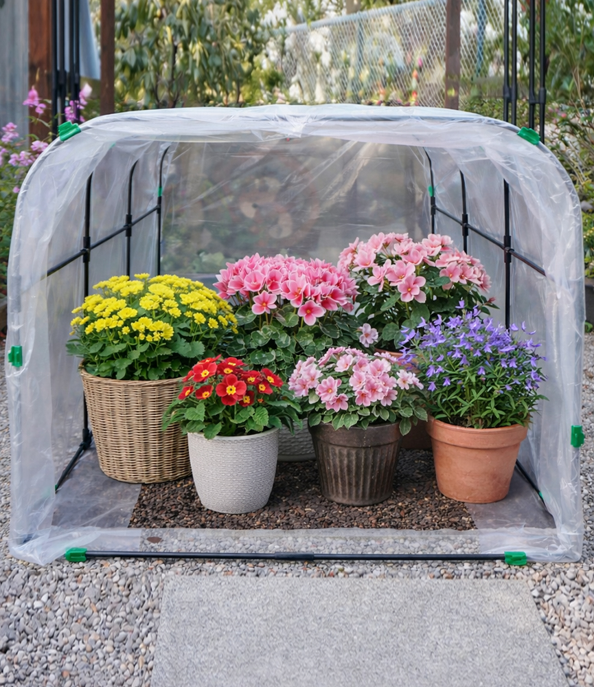 미니 비닐하우스 미니온실 보온 가정용 홈가든 사계절 다용도 식물보호 조립식