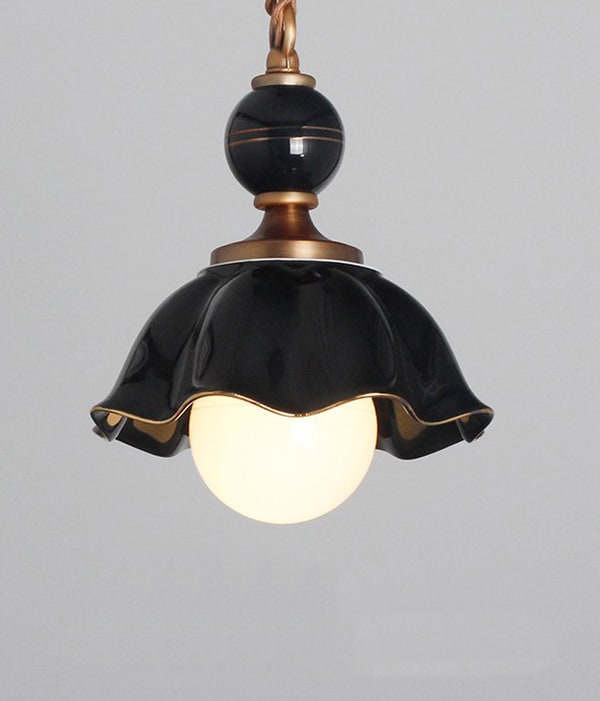 버터린 블랙 공 도자기 1등, 2등, 3등 펜던트전등 식탁등