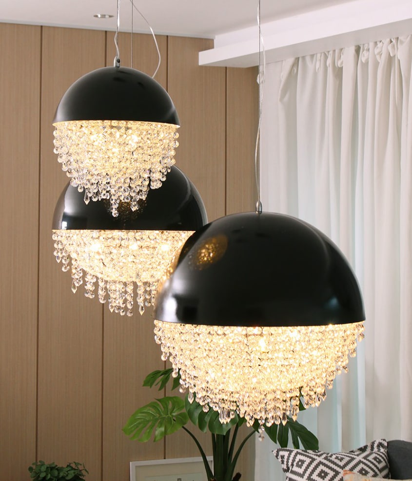 W 까르미 크리스탈 식탁등, 인테리어 펜던트 Ø300, Ø400, Ø500