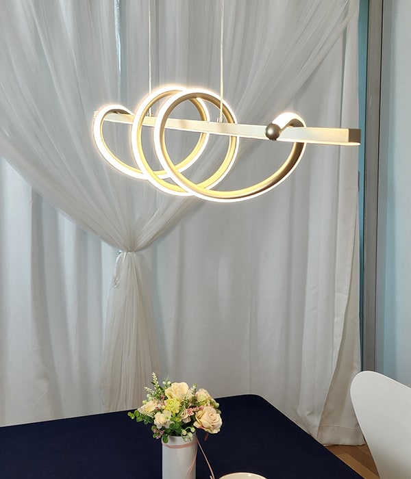 로차스 40W LED식탁등 식탁전등 화이트, 골드